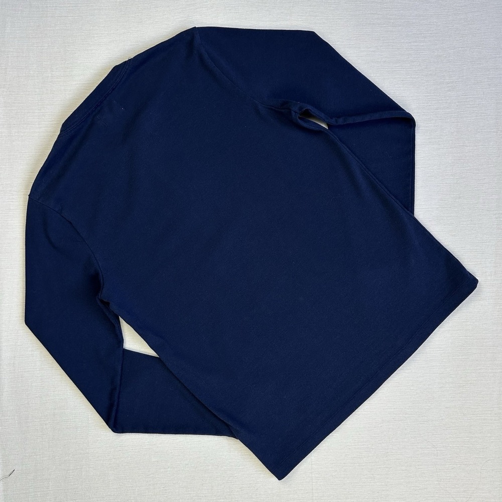 Taylor Stitch Shirt Mens 40 Medium Heavy Bag Henley Navy Blue 3 Button Casual - Picture 7 of 7